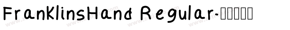 FranklinsHand Regular字体转换